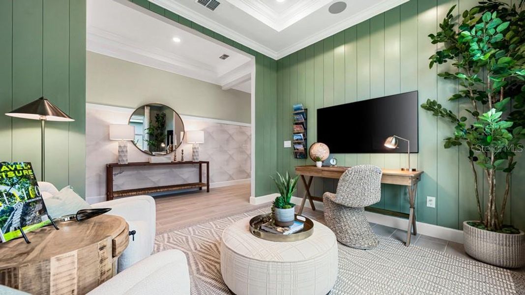 Furnished interior view inside a new home in Esplanade at Wellen Park, Englewood (Image 3).