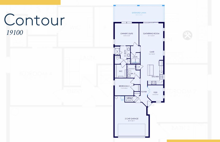 2D floor plan layout of this home in Arbor Oaks, North Port, FL (Image 3).