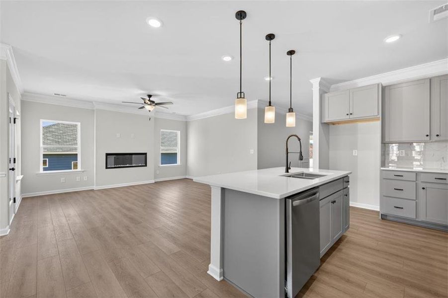 Furnished interior view inside a new home in Allen Manor, Hoschton (Image 10).