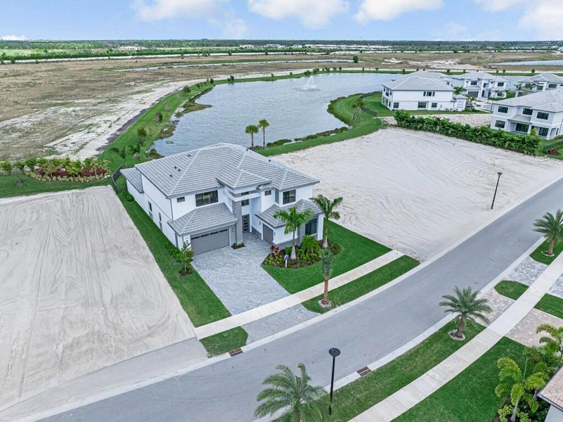 Exterior details and patio area of a home in Apex at Avenir, Palm Beach Gardens (Image 3). Exterior details and patio area of a home in Apex at Avenir, Palm Beach Gardens (Image 3).