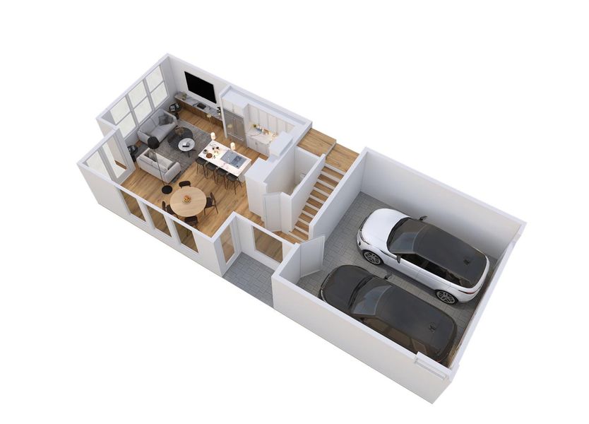 First Level Plan 3D Rendering First Level Plan 3D Rendering