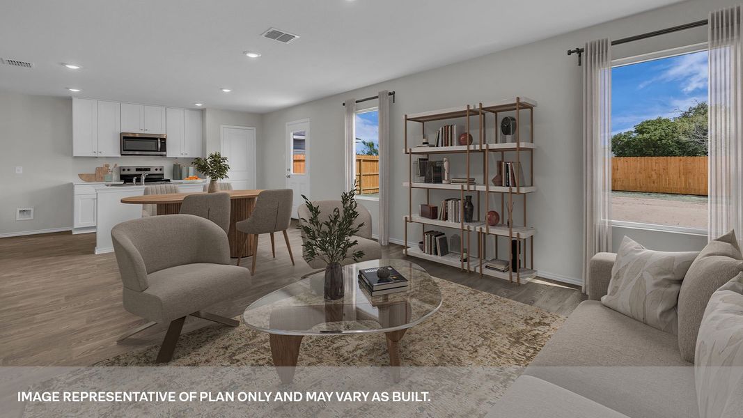 Representative furnished interior of a home built from the The Davis by D.R. Horton in Swenson Heights, Seguin (Image 5).