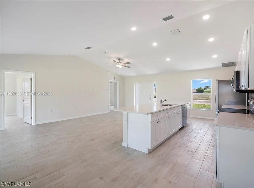 Furnished interior view inside a new home in , Cape Coral (Image 7). Furnished interior view inside a new home in , Cape Coral (Image 7).