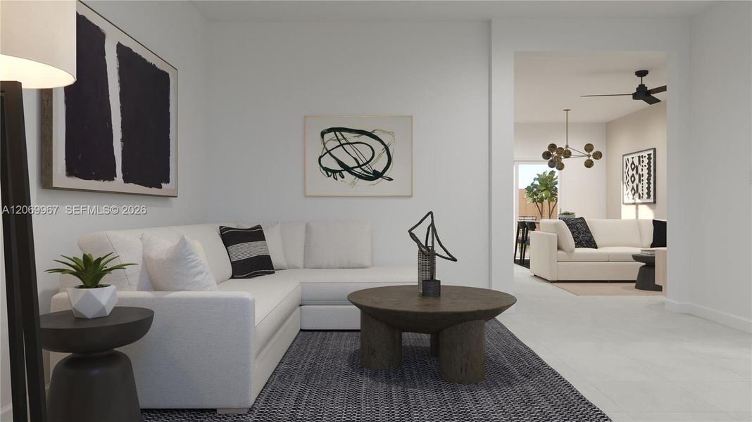 Furnished interior view inside a new home in Breezewood, Miami (Image 11).