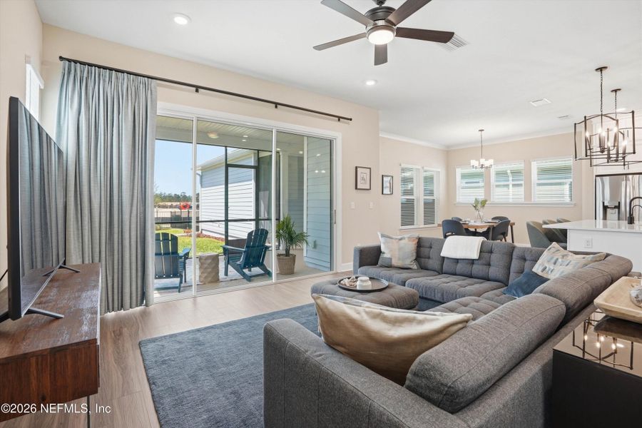 Furnished interior view inside a new home in Seven Pines 50' Rear Entry, Jacksonville (Image 14).