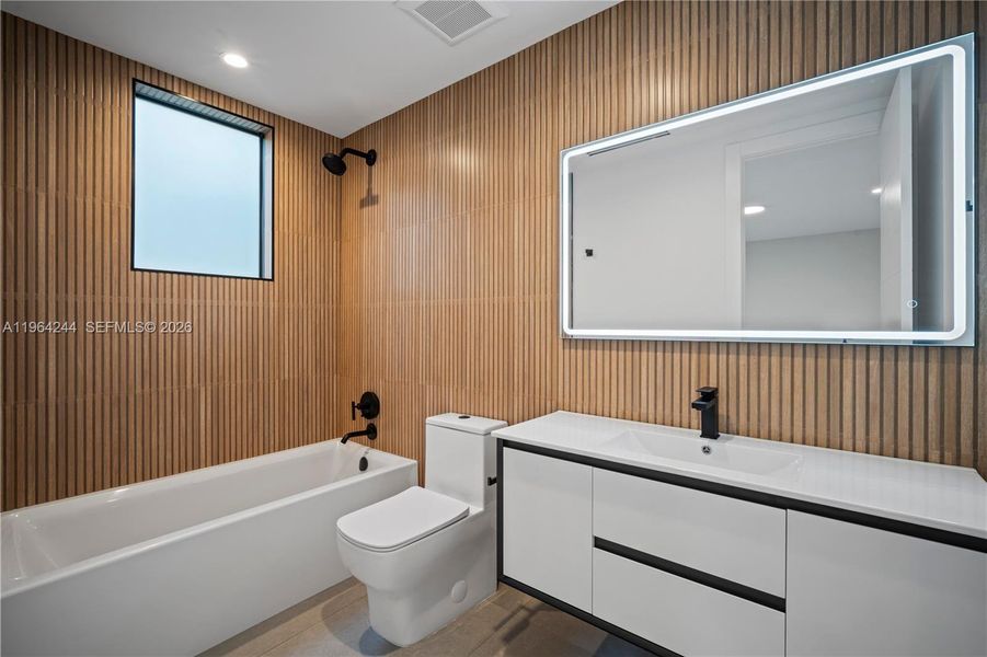 Furnished interior view inside a new home in , Miami (Image 17). Furnished interior view inside a new home in , Miami (Image 17).