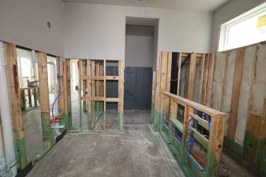 In-progress construction of a new home in Elyson - Grove Row Collection, Katy, TX (Image 12).