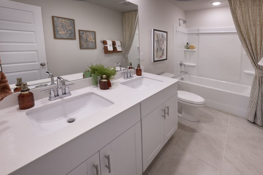 Furnished interior view inside a new home in Village at White Pine, Pendleton (Image 11).