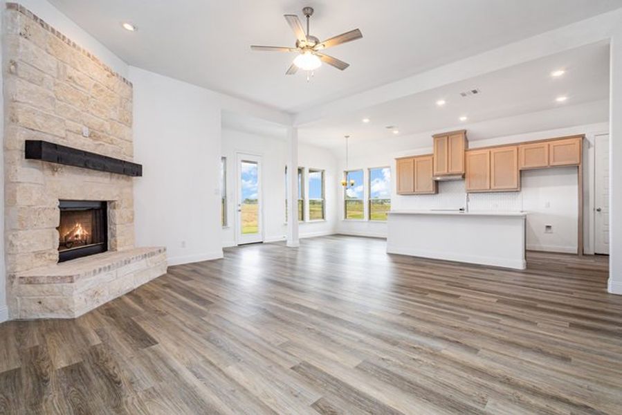 Representative unfurnished interior of a home built from the The Elm by Sumeer Homes in Stone Henge II, Sanger (Image 19). Representative unfurnished interior of a home built from the The Elm by Sumeer Homes in Stone Henge II, Sanger (Image 19).
