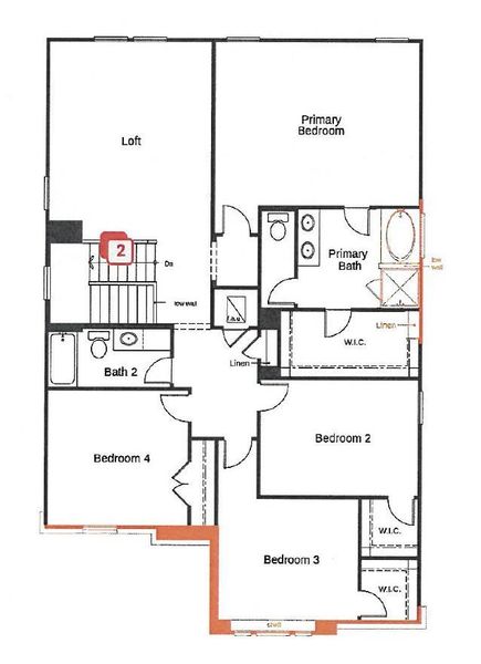 2D floor plan layout of this home in Sonterra - Cool Water, Jarrell, TX (Image 4).