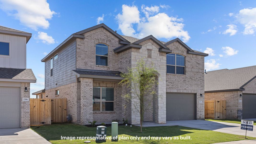 Front exterior of a new home in Homestead at Parks Bell Ranch, Odessa, TX, highlighting curb appeal (Image 18).