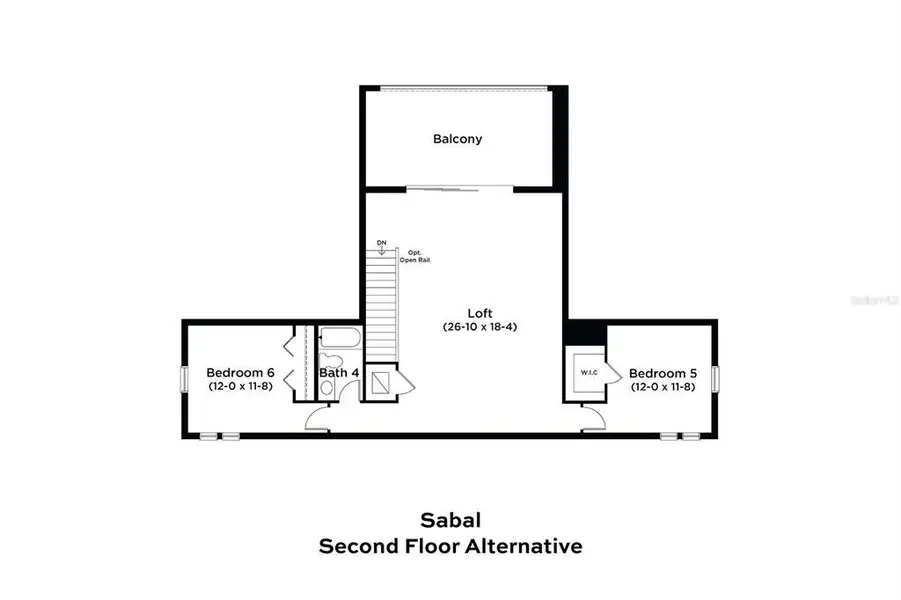 2D floor plan layout of this home in Biscayne Landing at Seaire, Parrish, FL (Image 4).