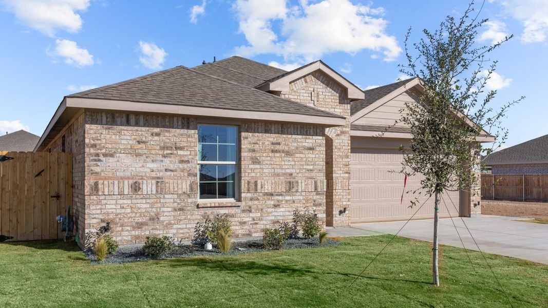 Representative exterior photo of a completed home built from the FARGO by D.R. Horton in Homestead at Parks Bell Ranch, Odessa, TX (Image 2).