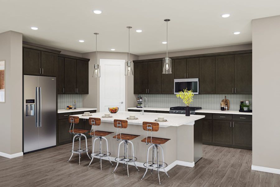 Representative furnished interior of a home built from the 3205 by Tri Pointe Homes in The Aurora Highlands, Aurora (Image 10).