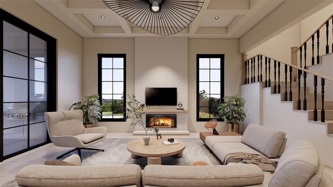 Furnished interior view inside a new home in , Sarasota (Image 9).