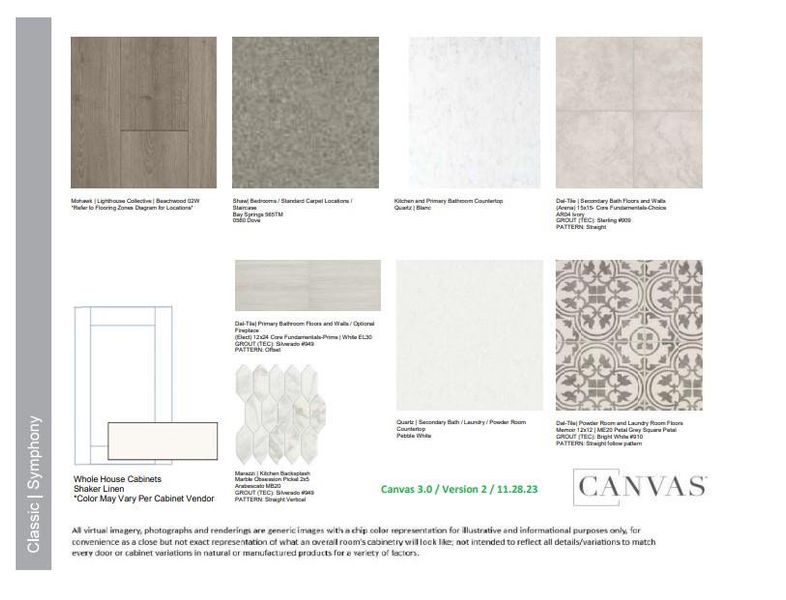 Interior Design Selections. *Home is under construction, selections are subject to change.