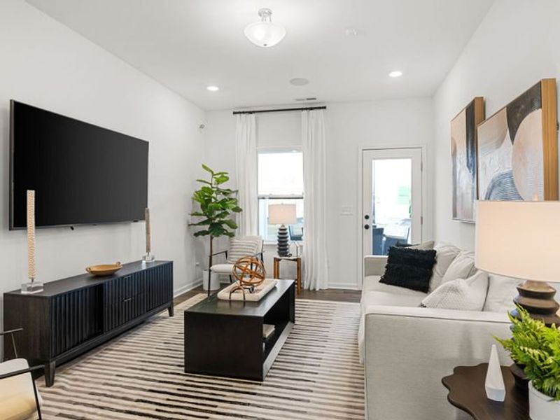 Representative furnished interior of a home built from the Karver TH by True Homes in Harpers Landing Townhomes, Walkertown (Image 7). Representative furnished interior of a home built from the Karver TH by True Homes in Harpers Landing Townhomes, Walkertown (Image 7).