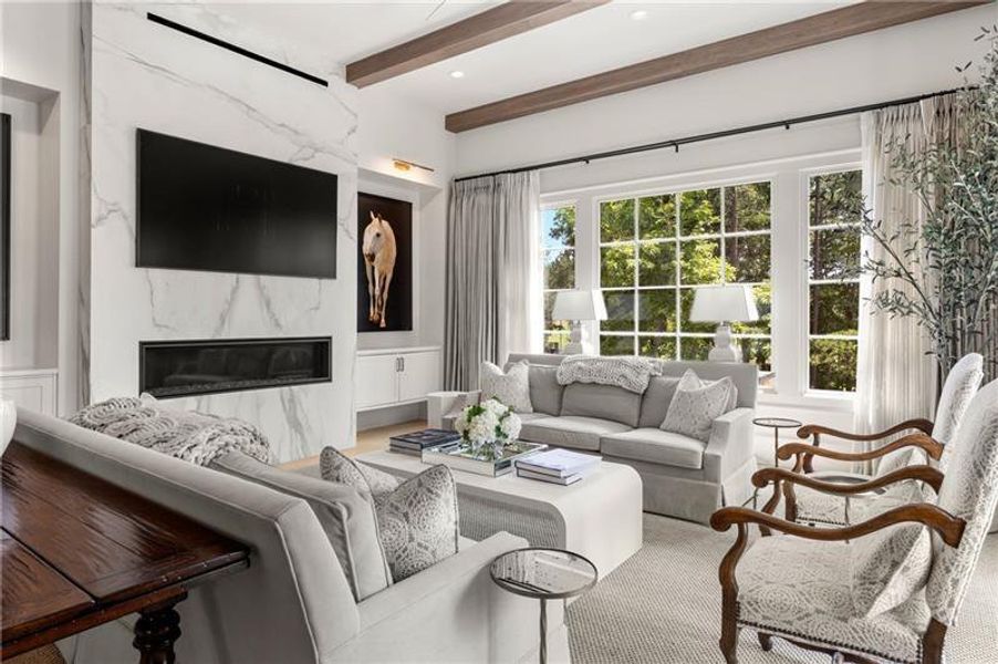 Furnished interior view inside a new home in Manor Estates, Alpharetta (Image 17).