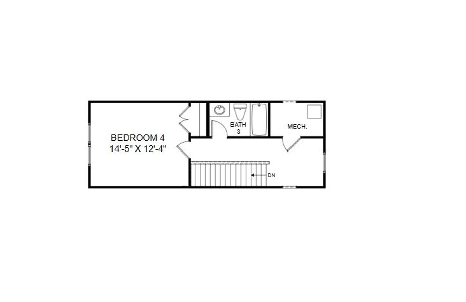 2D floor plan layout for the Quinn by HHHunt Homes LLC in Oak Meadow, Angier, NC (Image 10).
