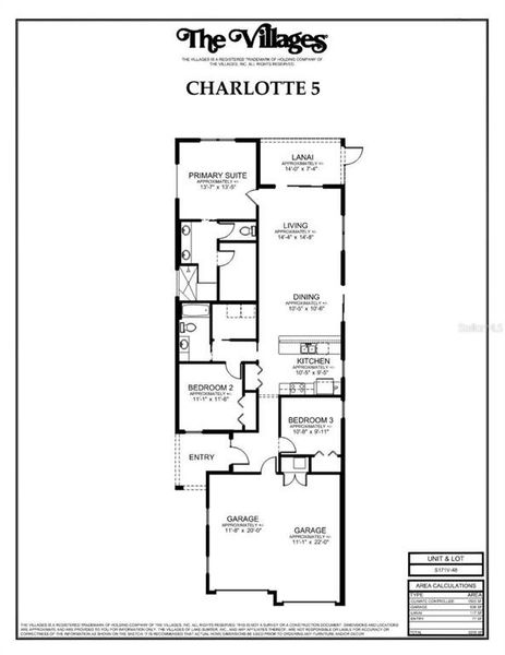 2D floor plan layout of this home in , The Villages, FL (Image 5).