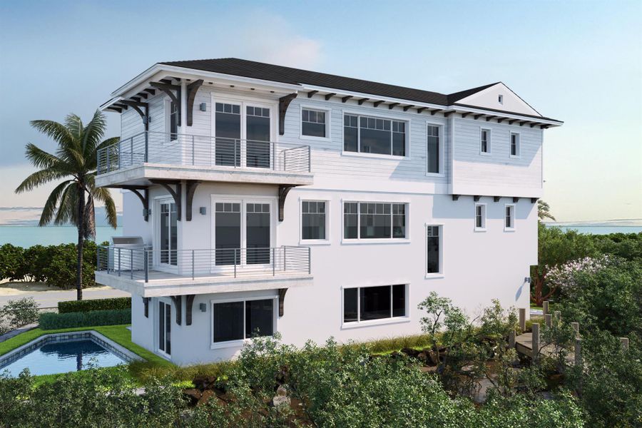 Exterior details and patio area of a home in , Stuart (Image 2). Exterior details and patio area of a home in , Stuart (Image 2).