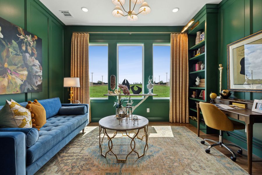 Representative furnished interior of a home built from the Hudson II by Southgate Homes in Windsong Ranch 71' Series, Prosper (Image 18).