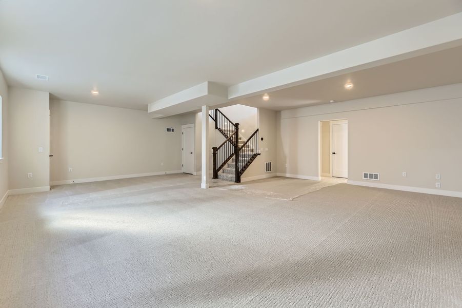 Plan C454 Finished Basement Representative Photo