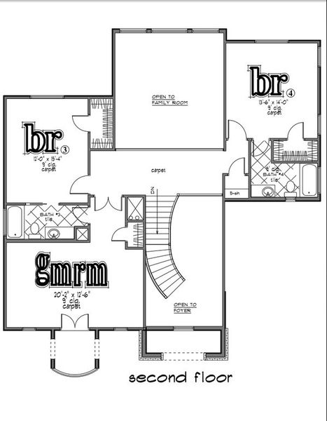 2D floor plan layout for the The Travis by Whitestone Custom Homes in Johnson Ranch, Bulverde, TX (Image 5).