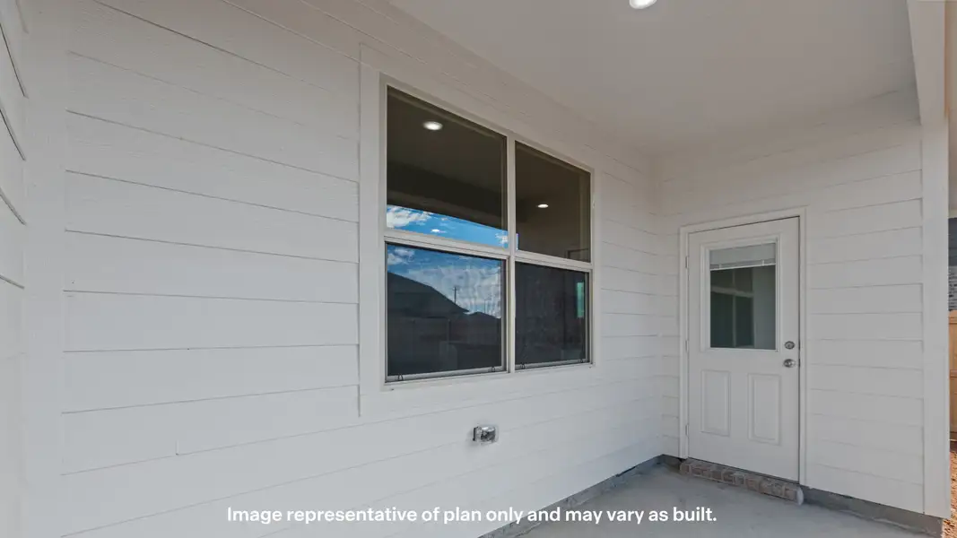 Exterior details and patio area of a home in Mustang Ridge, Andrews (Image 3).