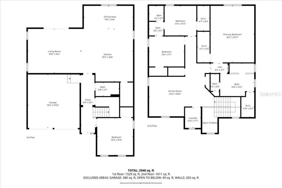 2D floor plan layout of this home in Hills of Minneola, Minneola, FL (Image 7).