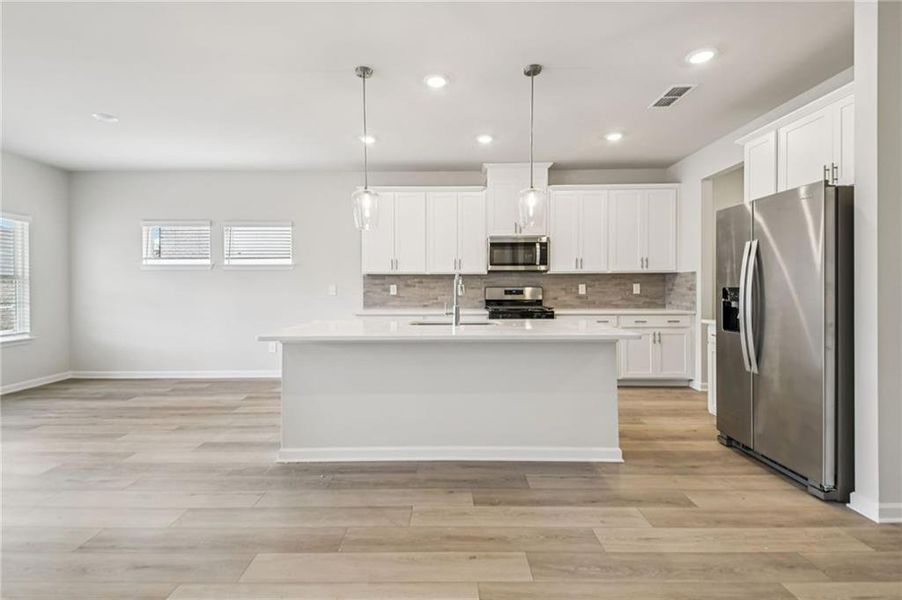 Furnished interior view inside a new home in Creekside at Oxford Park, Fairburn (Image 14).