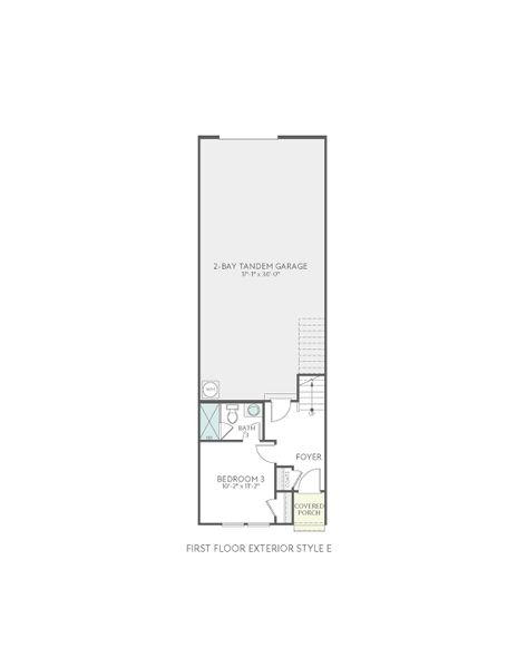 2D floor plan layout for the Bellamy by Tri Pointe Homes in Bellflower, Charlotte, NC (Image 3).
