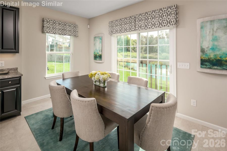 Dinner or game night? This dining area does both — gather, feast, and let the board games begin! Dinner or game night? This dining area does both — gather, feast, and let the board games begin!