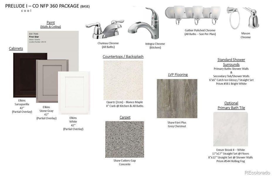 Sample of building materials used in homes in Floret Collection at Parkdale Commons, Lafayette (Image 23).