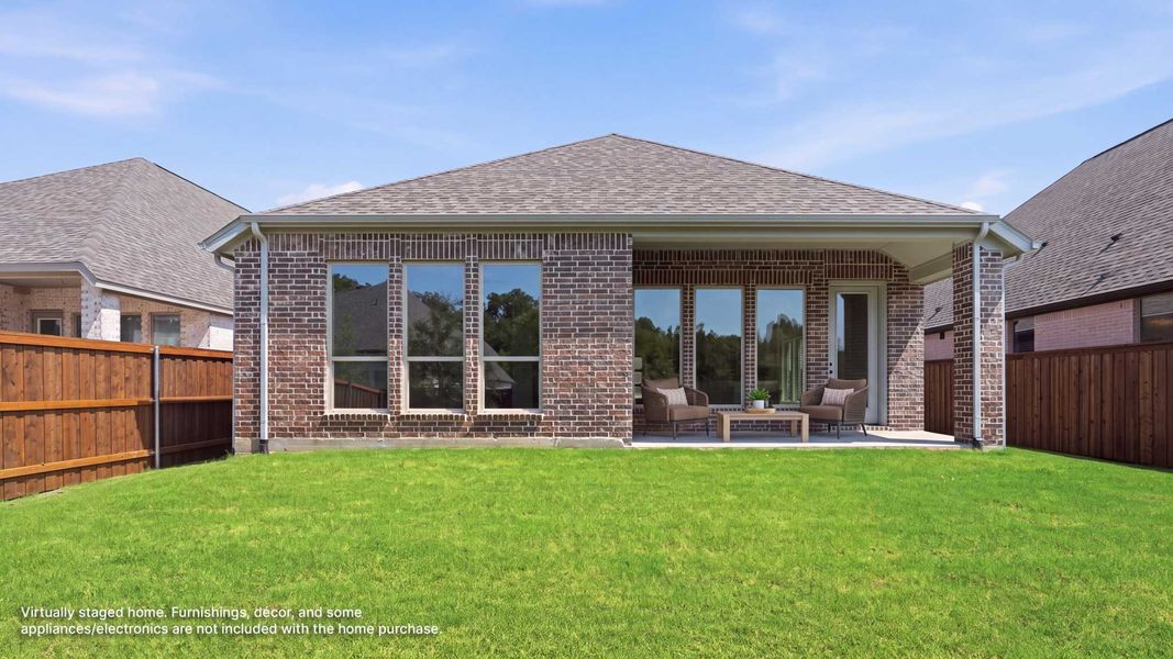Exterior details and patio area of a home in Trinity Falls, McKinney (Image 2).