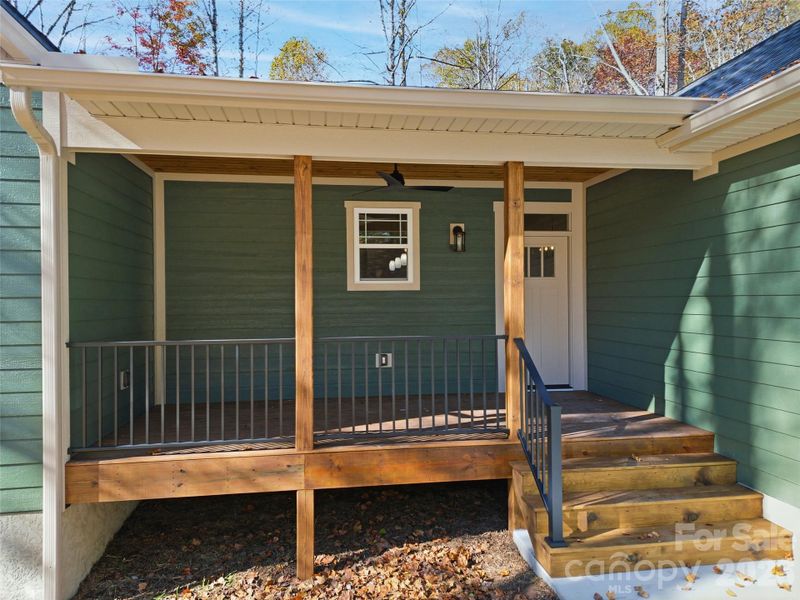 Exterior details and patio area of a home in , Hendersonville (Image 20).