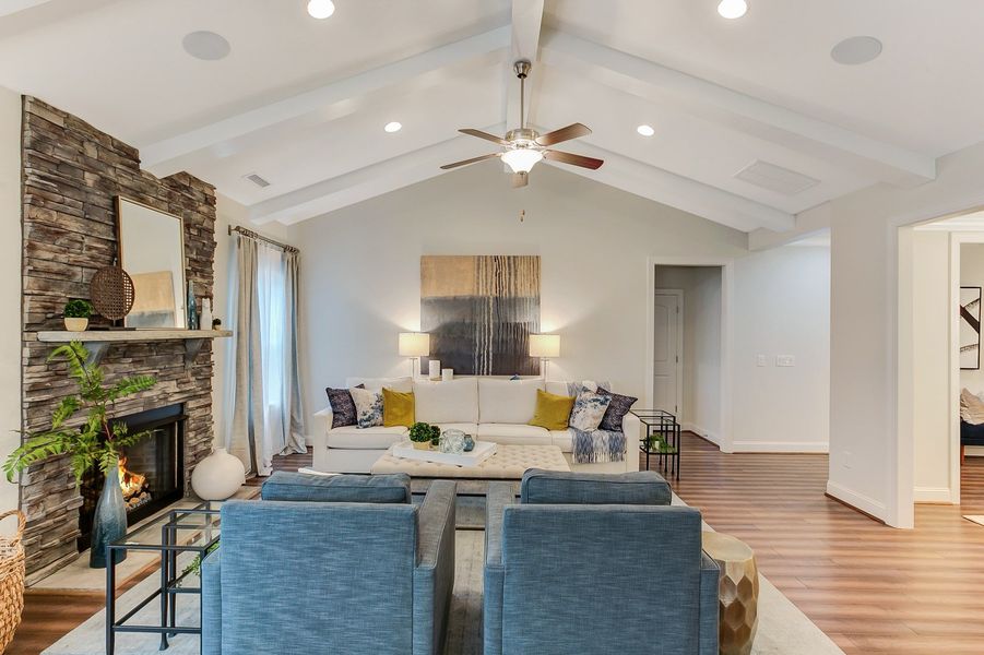 Representative furnished interior of a home built from the Ashton by Keystone Homes NC in Weybridge, Burlington (Image 17).