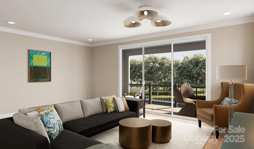 Great Room Leading to Outdoor Living Space. *Virtual Renderings | Actual Finishes and Structural Selections May Vary. Great Room Leading to Outdoor Living Space. *Virtual Renderings | Actual Finishes and Structural Selections May Vary.