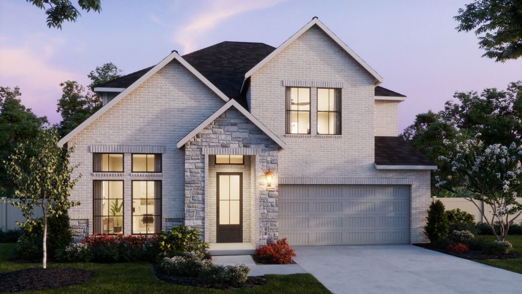 Representative exterior photo of a completed home built from the Orleans II by Normandy Homes in Rainwater Crossing, Celina, TX (Image 19).