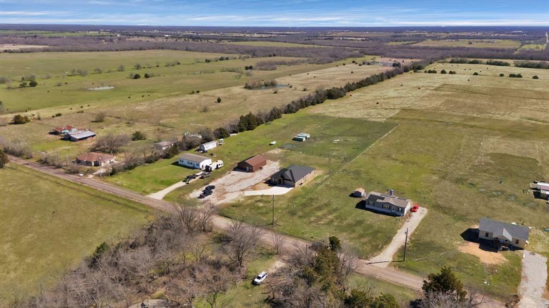 Bird's eye view featuring a rural view