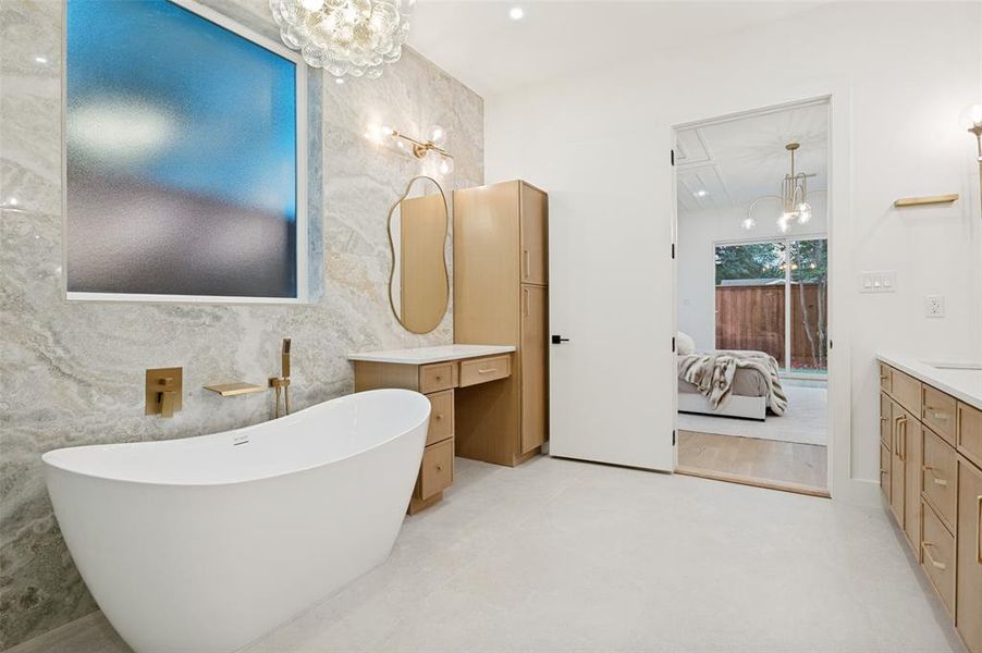Furnished interior view inside a new home in , Dallas (Image 11).