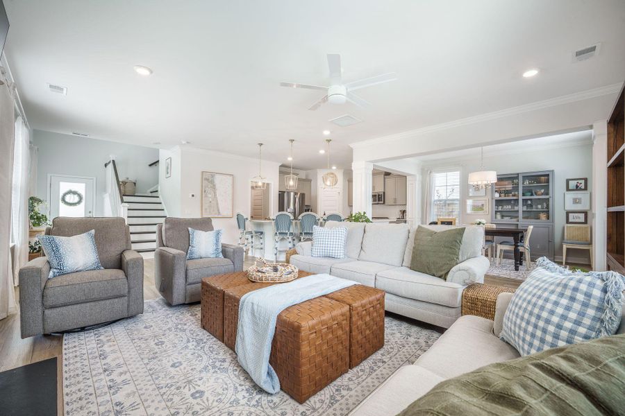 Furnished interior view inside a new home in Cordgrass Landing, Johns Island (Image 26).