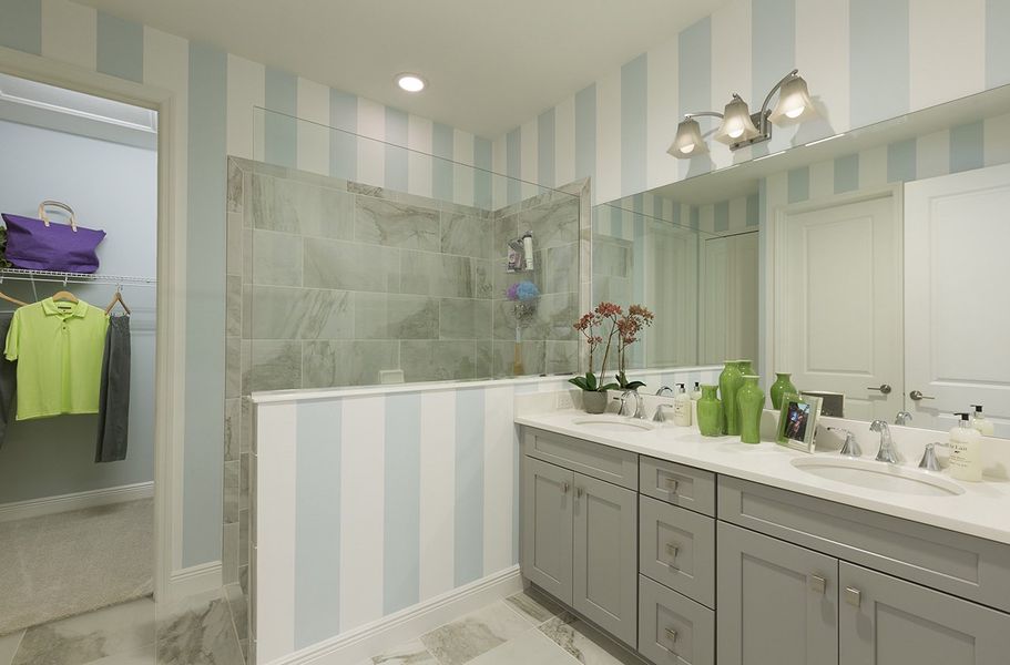 Furnished interior view inside a new home in Boca Royale Golf & Country Club at Wellen Park, Englewood (Image 17).