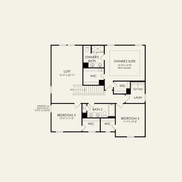 2D floor plan layout for the Austin by Pulte Homes in Michaux Gardens, Belmont, NC (Image 3). 2D floor plan layout for the Austin by Pulte Homes in Michaux Gardens, Belmont, NC (Image 3).