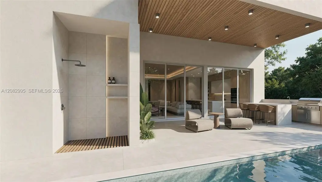 Exterior details and patio area of a home in , Miami Springs (Image 3).