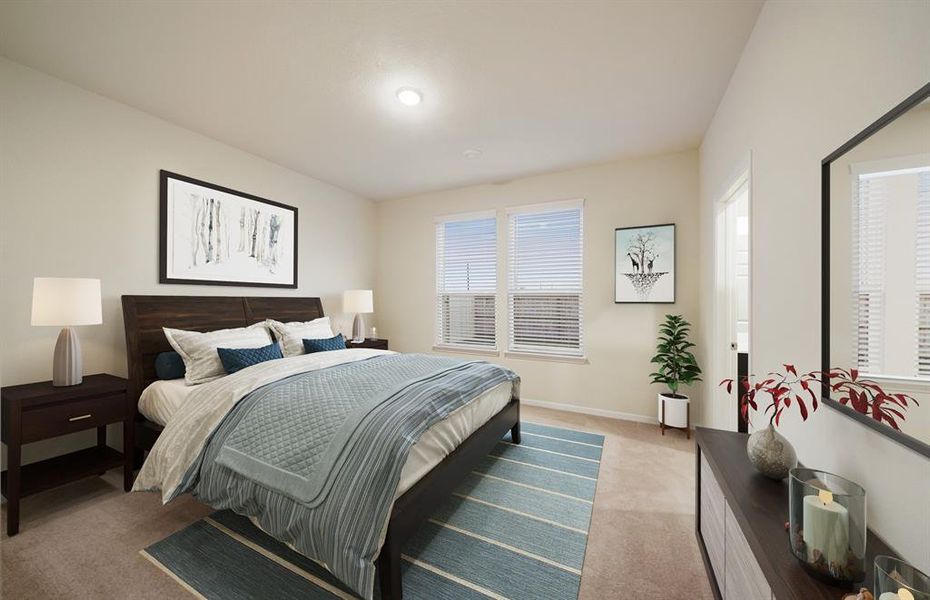 *Model Representation - Spacious owner's suite with private bath