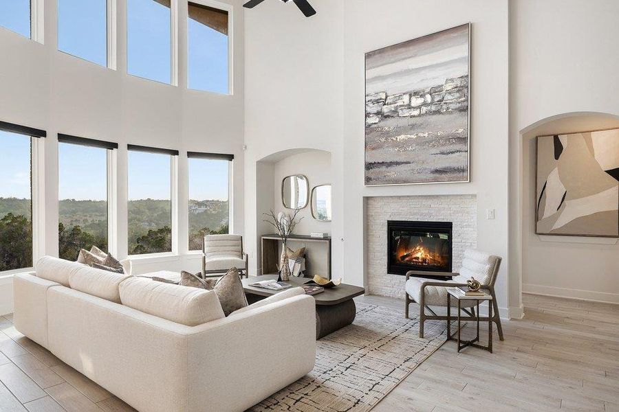Furnished interior view inside a new home in Sweetwater - 60', Austin (Image 4).