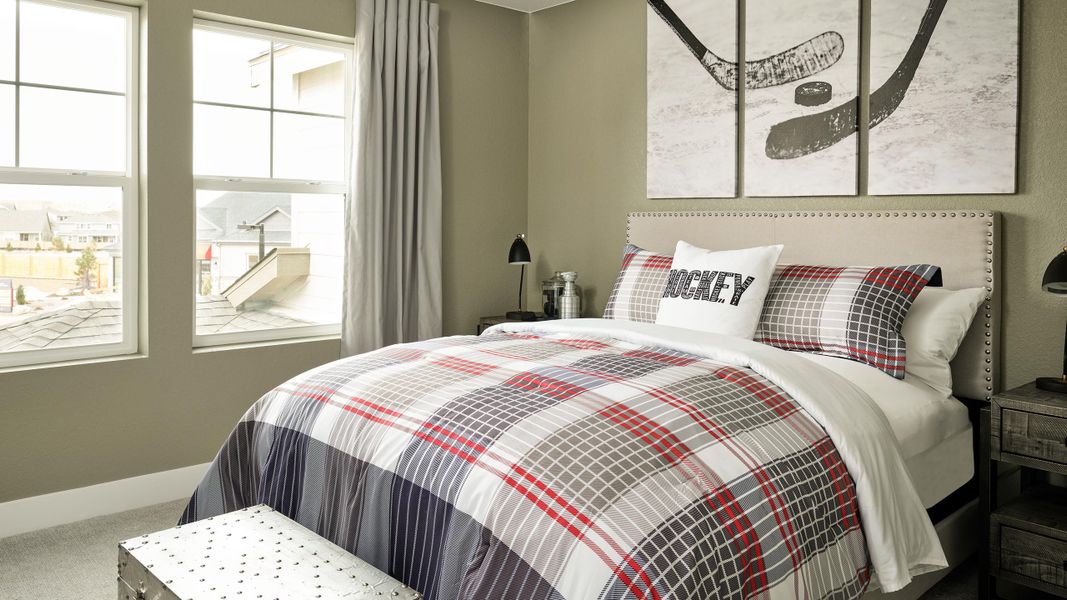 Representative furnished interior of a home built from the Roxborough by Taylor Morrison in Trailstone, Arvada (Image 25).