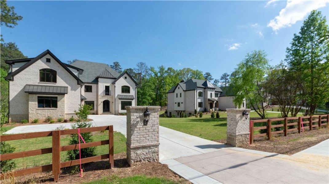 Front exterior of a new home in , Roswell, GA, highlighting curb appeal (Image 25).