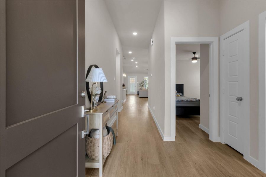 Furnished interior view inside a new home in Mustang Crossing, Alvin (Image 9).